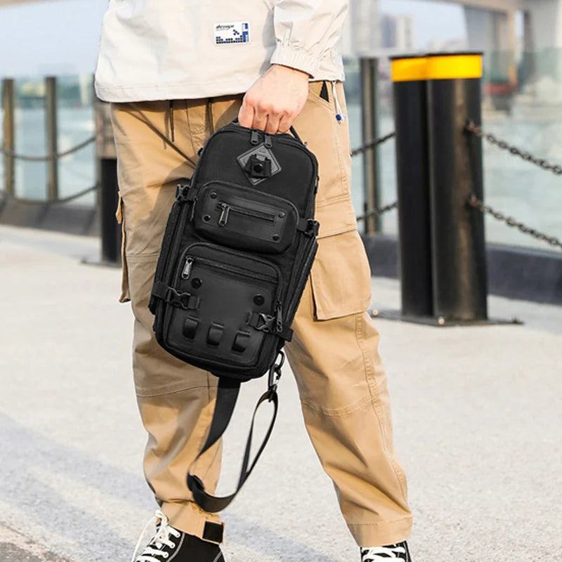 Waterproof Casual Chest Bag Multifunctional Men's Chest Bags Male Crossbody Bag Large Capacity Messenger Shoulder Packs