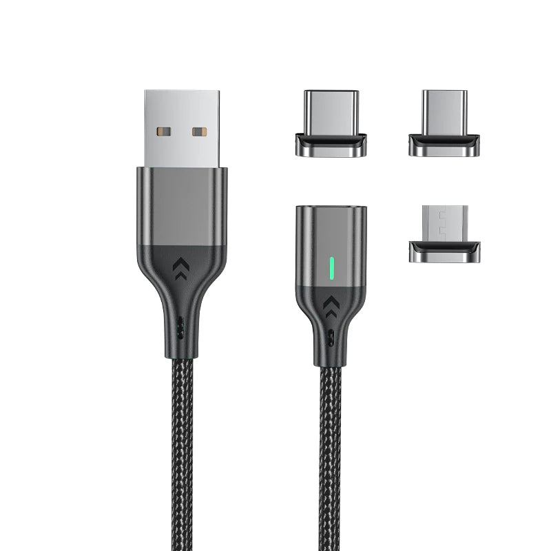 AUFU Magnetic Charge Cable 3A Fast Charging USB Type C Cable Magnet Micro USB Data Charging Wire Mobile Phone for iPhone Xiaomi