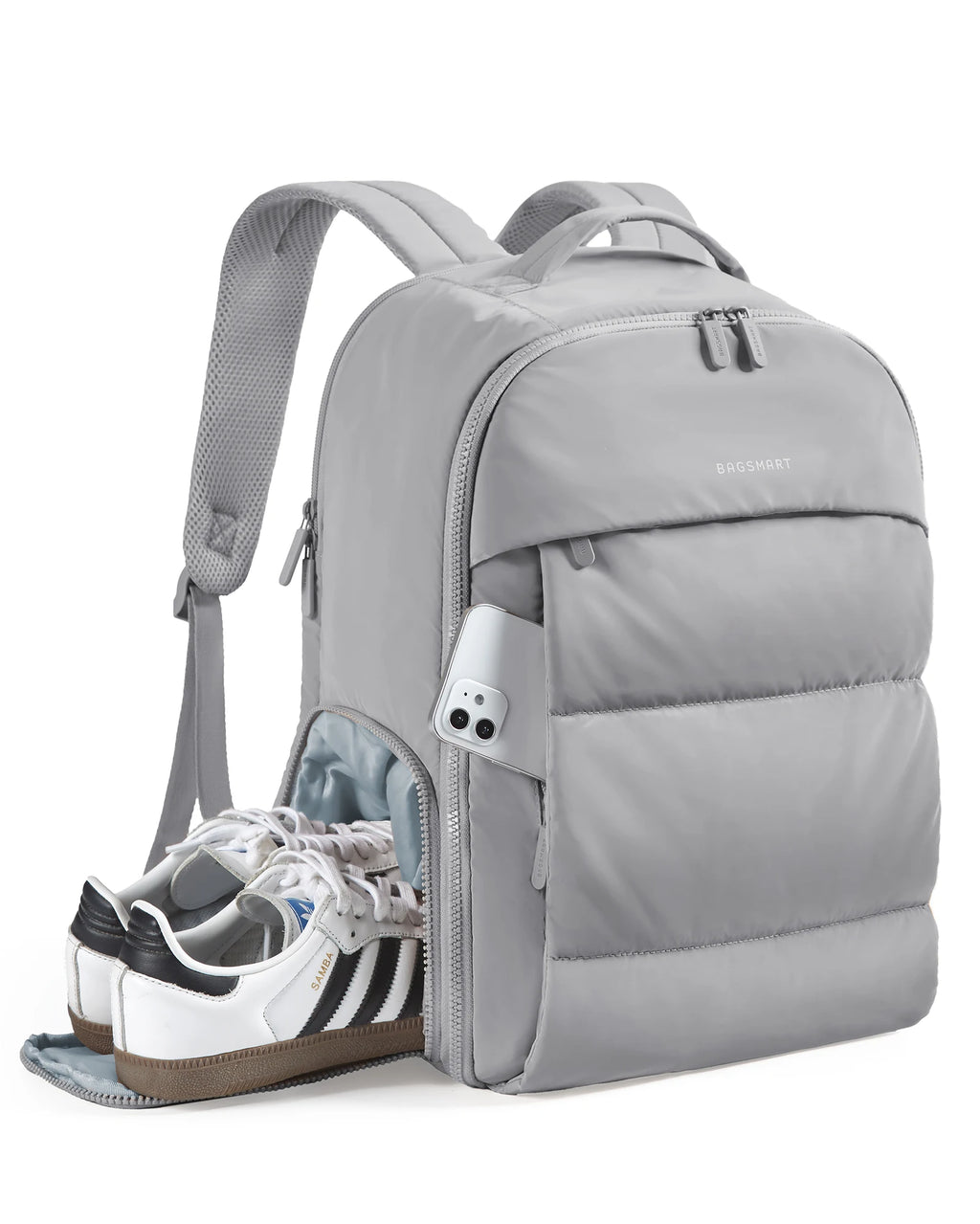 BAGSMART Women's Backpack Airline Approved Carry On with Shoe Compartment Fits 15.6" Laptop Water-Resistant Travel Backpack