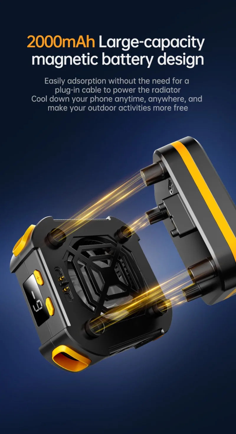 P70 NEW 10W Mobile Phone Semiconductor Cooling Fan Radiator with 2000mAh Battery PUBG Game Cooler for IPhone Android Universal