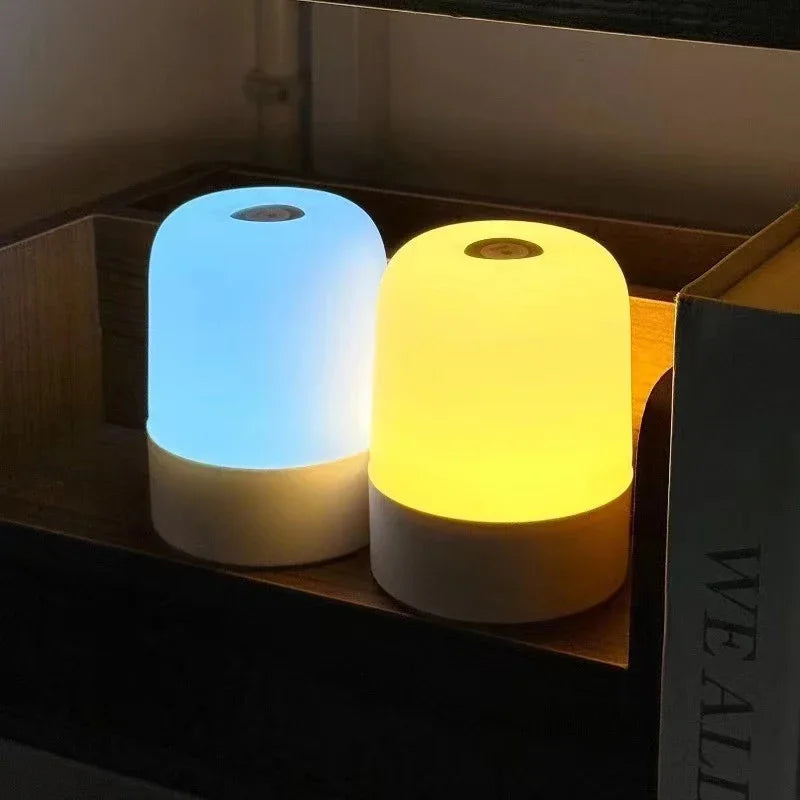 Night Light 16 Colors RGB Dimmable Small Lamp,Portable Stepless Dimming Touch Lamps for Bedroom, Color Changing LED Lights