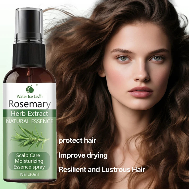Rosemary Essential Oil For Hair, Moisturizing & Strengthening Treatment, Repairs Damaged Hair, Promotes Smooth Shiny Hair Growth