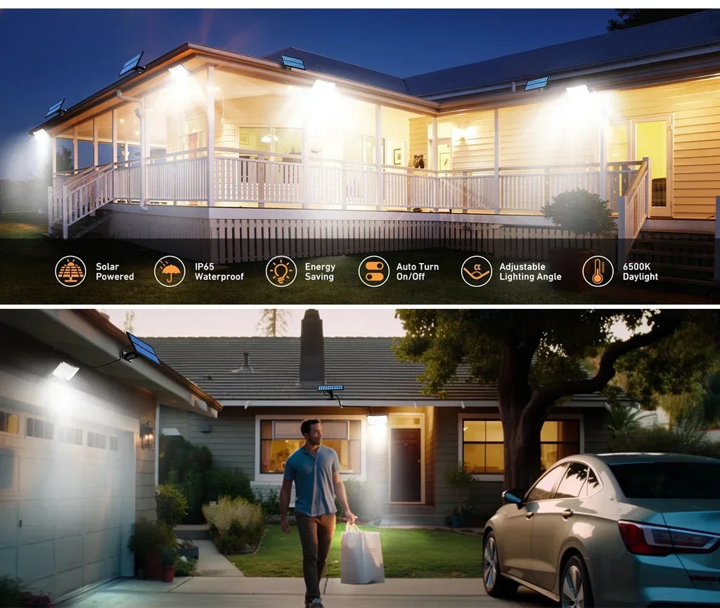 1-2pcs Super Bright 234LED Solar Light, IR Sensor Street Light, Decorative Wall Light, Multiple Switch Modes with Remote Control