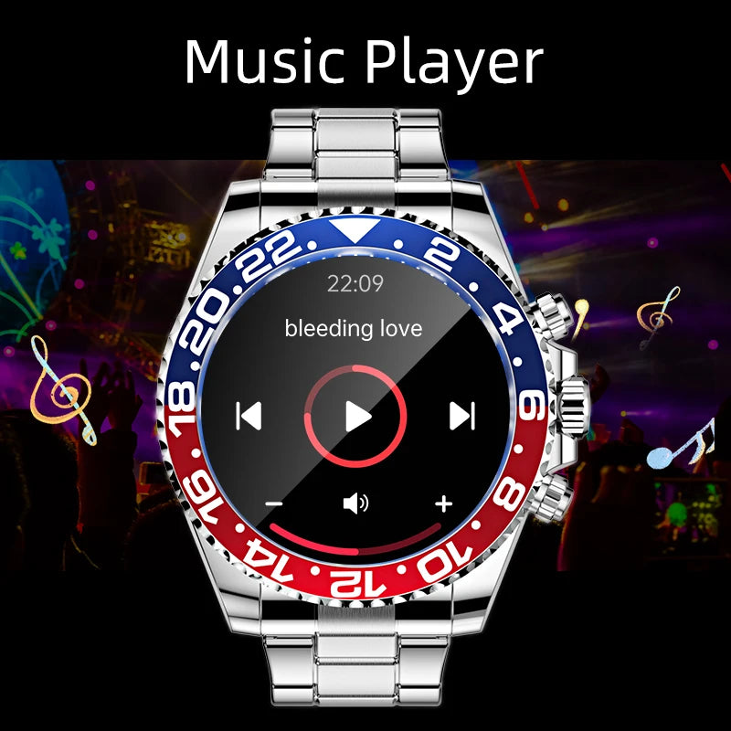 Smart Watch Man Smartwatch AW12 high-end luxury 2024 Android IOS Korean Support Steel Connected Replica Miltary pk gts4 global