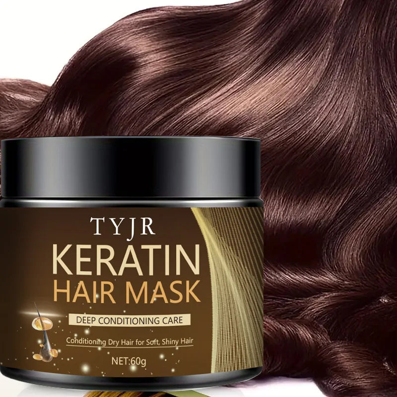 Keratin Magic Hair Mask Protein Straightening Repair Dry Frizzy Damaged Hair Milk Professional Smooth Shiny Deep Moisturizing Care 60G/30G