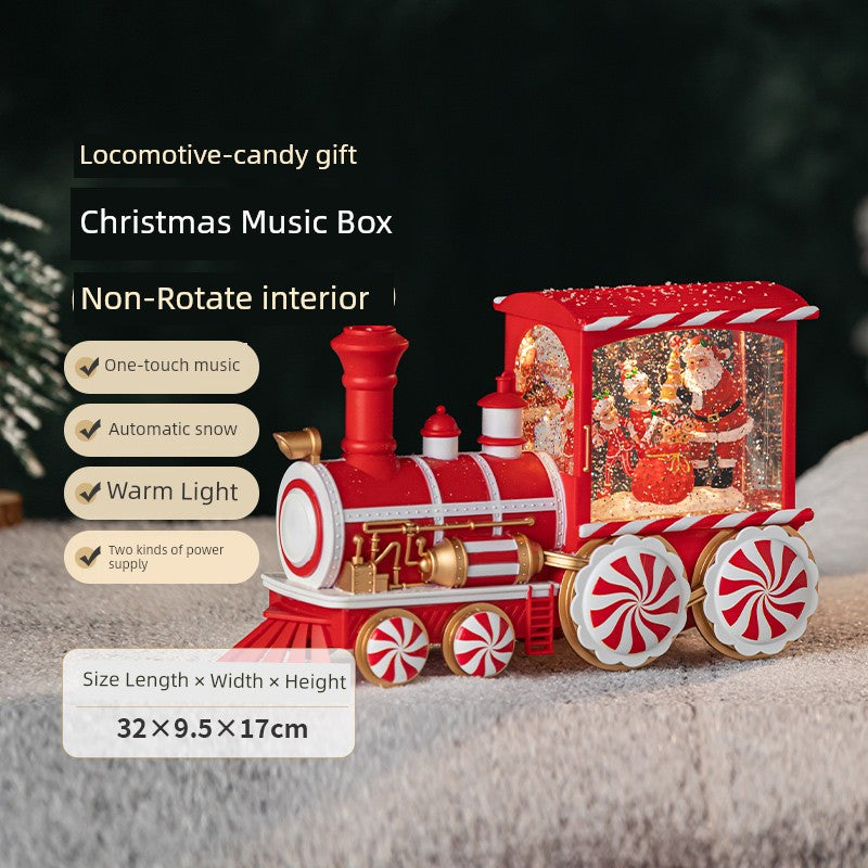 Christmas Tree Decoration Scene Decoration Decoration Elderly Snowflake Desktop Small Night Lamp Kids Gift Decoration Atmosphere