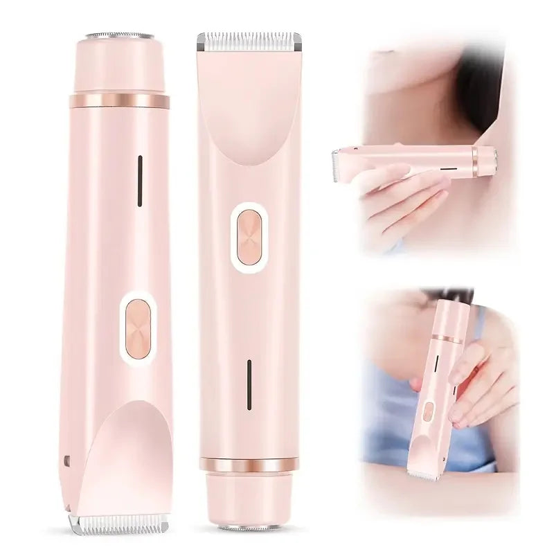 2-in-1 dual head women's electric shaver, women's electric hair clipper, women's electric trimmer, ideal New Year gift