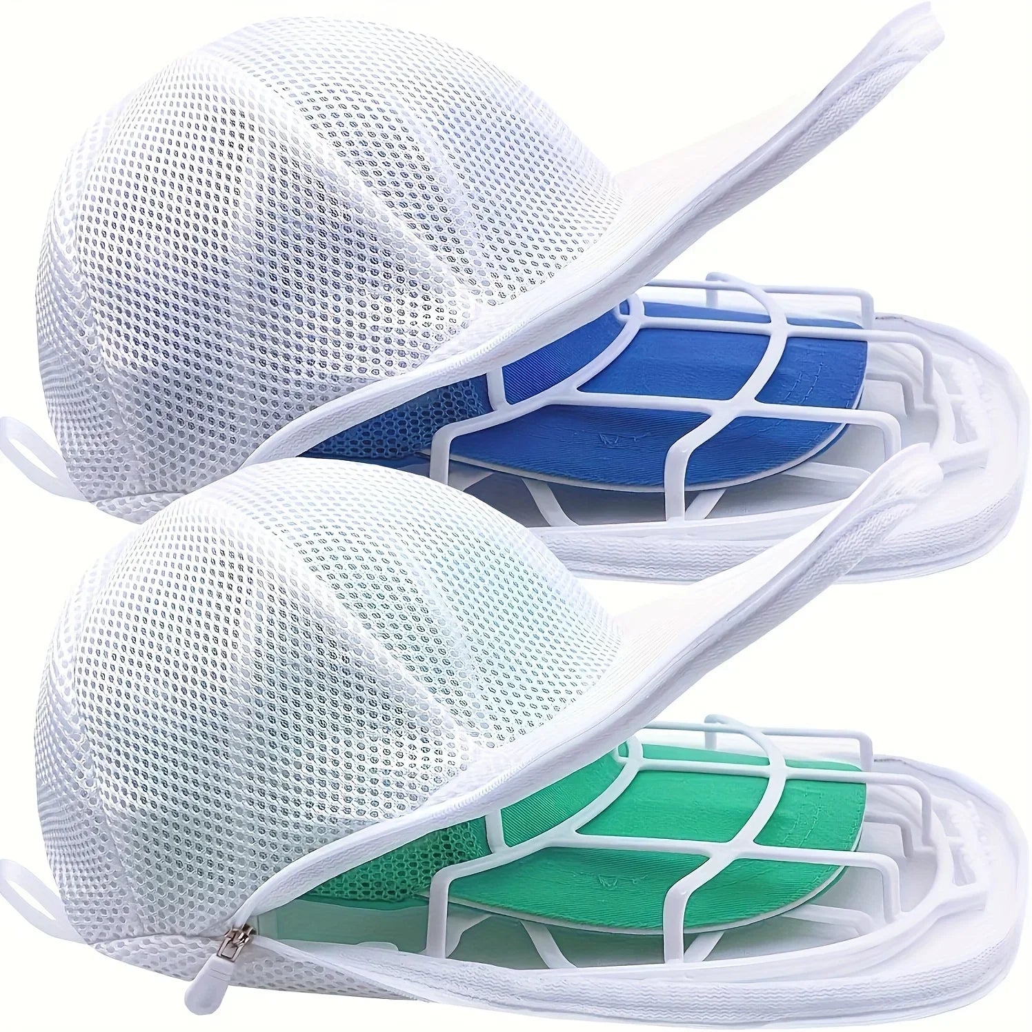 Washer Safe Hat Cleaner Cage and Mesh Laundry Bag,Baseball Cap Shape Protector for Washing Machine and Drying Laundry Organizer