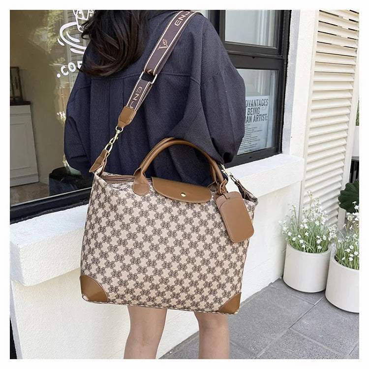 2025 New Large-Capacity Portable Tote Bag — Fashionable, Leisure & Travel-Ready, Versatile Shoulder/Crossbody Bag for Women