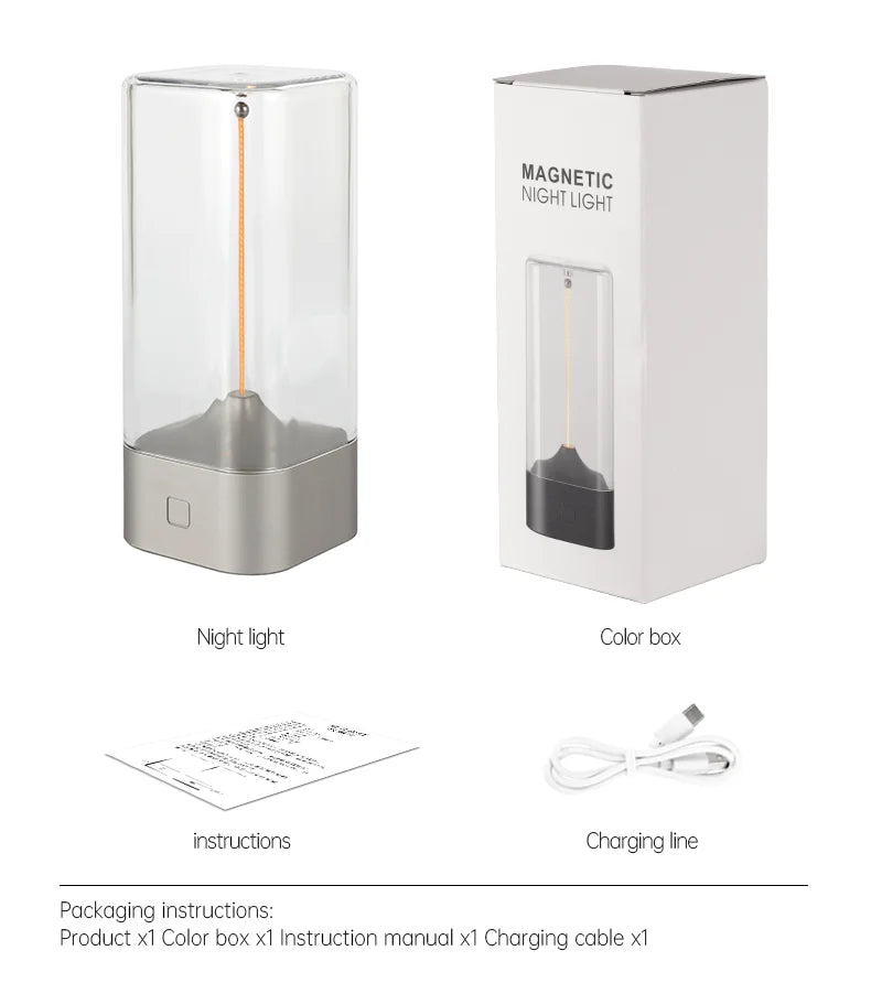 LED Minimalist Cordless Table Lamps 3 Levels Dimmable Rechargeable Camping Atmosphere Light Magnetic Filament Wireless Lamp