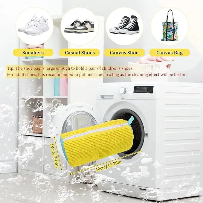 Laundry Bag Shoe Washing Bag Padded Net Protector For Fluffy Fibers Polyester Machine Friendly Drying Wash Bags For Shoes