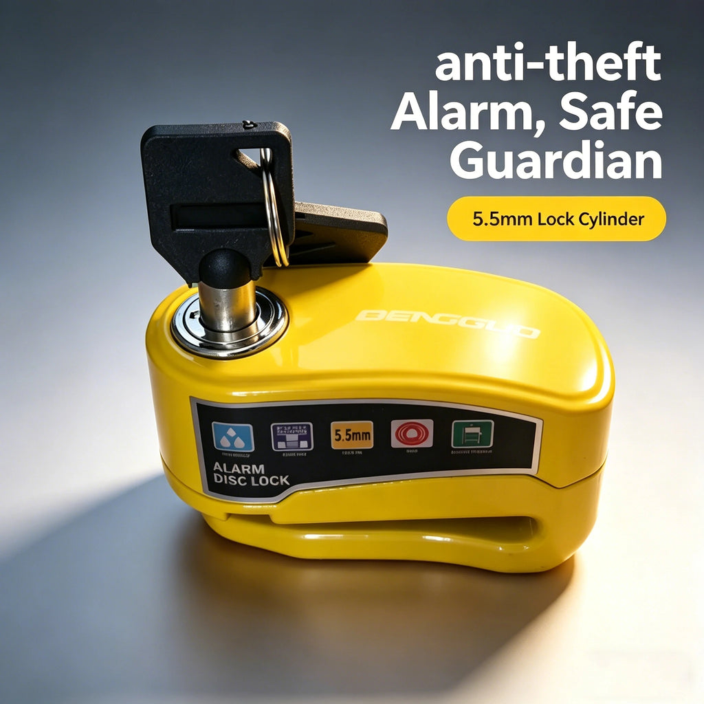 Scooter Motorcycle Burglar Alarm Lock Waterproof Bicycle Alarm 110db Warning Security Lock Moto Disc Brake Padlock Accessories