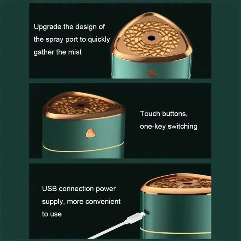 Xiaomi Ultrasonic Air Humidifier New Portable Quiet Large Capacity Desktop Office Air Atomizer USB Charging Triangle Humidifier