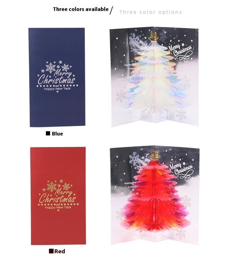 Handmade Christmas Gift Card Creative Design 3D Stereos High-end Blessing Small Thank You Card Festive Party Supply
