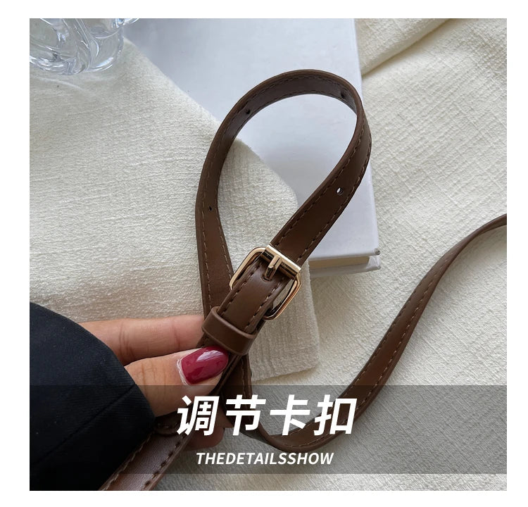 Leather Shoulder Bag Purse for Women - Fashion Crossbody Bags Underarm Bag Small Square Satchel Handbag