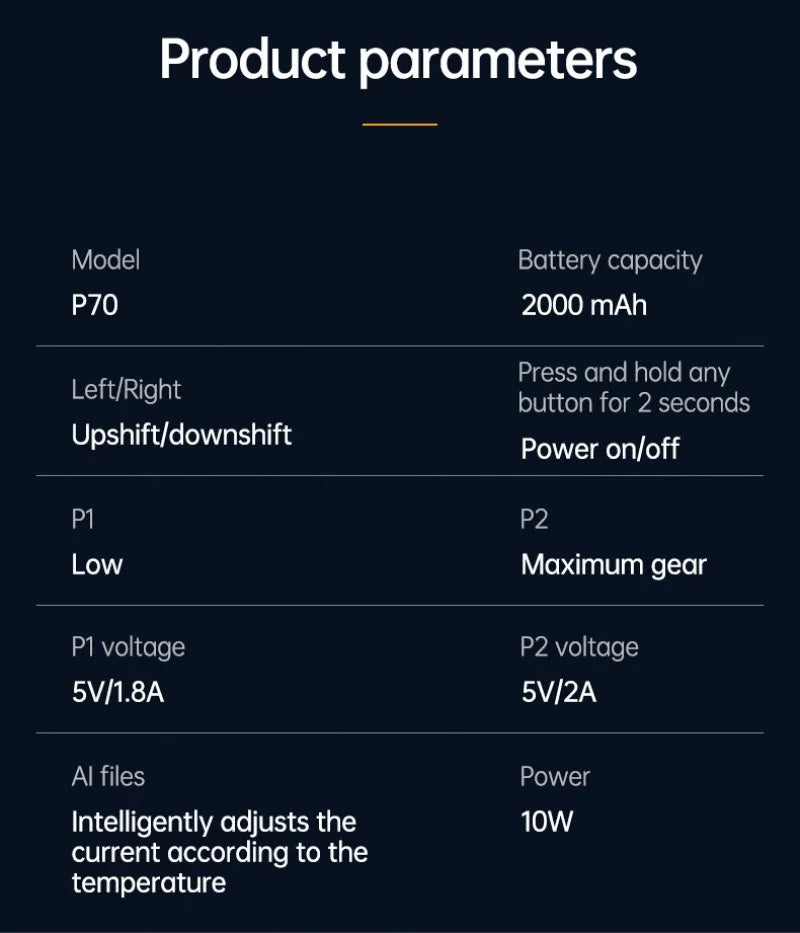 P70 NEW 10W Mobile Phone Semiconductor Cooling Fan Radiator with 2000mAh Battery PUBG Game Cooler for IPhone Android Universal