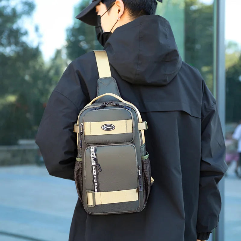 Chest Bag For Men 2024 New Casual Travel Large-capacity Chest Bag Fashion Trend Men's Shoulder Bag Crossbody Outdoor Backpack