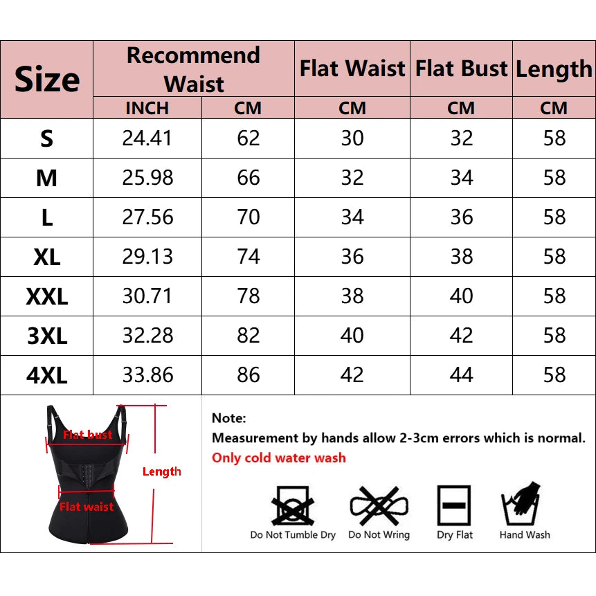 Women Shapewear Waist Trainer Push Up Slimming Vest Tummy Control Girdle Body Shaper Waist Cincher Corset Tank Top