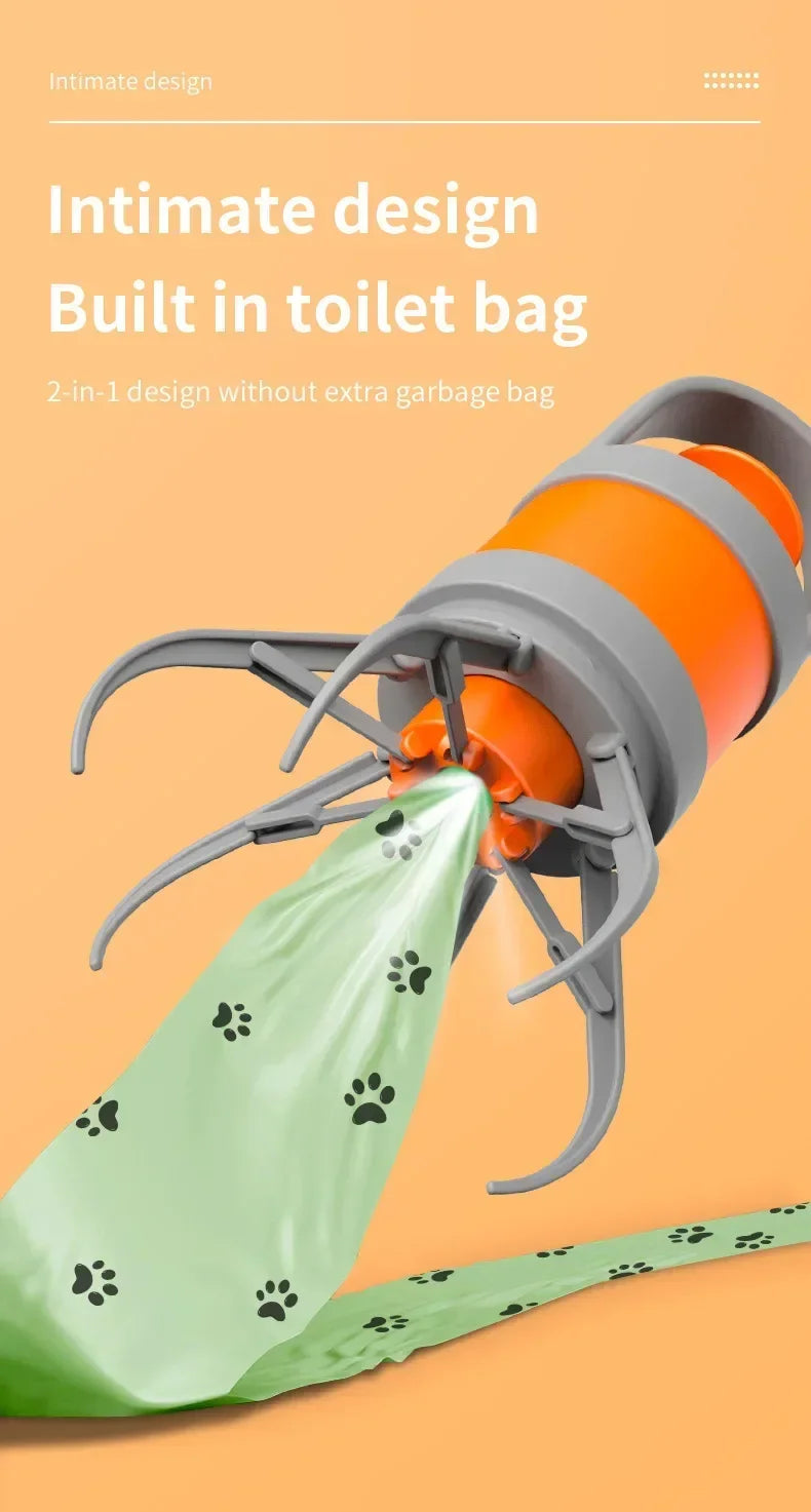 Pet Excrement Picker Cat Dog Zero-contact Toilet Picker Walking Dog Excrement Shovel Garbage Bag Dispenser Dog Accessories