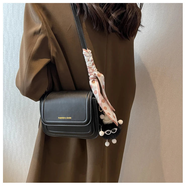 Leather Shoulder Bag Purse for Women - Fashion Crossbody Bags Underarm Bag Small Square Satchel Handbag