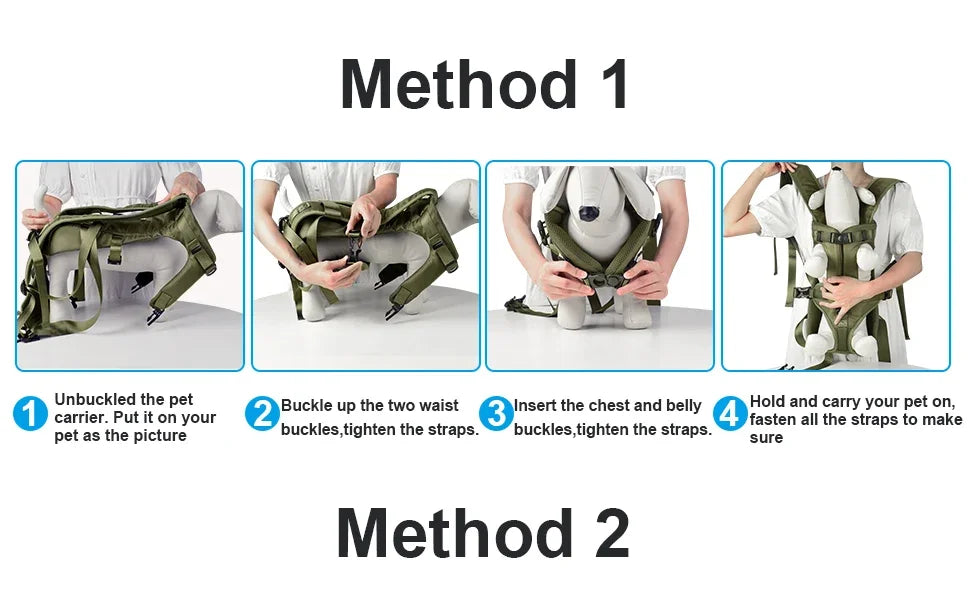 TAILUP Pet Carrier Backpack for Dogs Cat Thickened Sponge Pet Front Dog Carrier Backpacks Portable Puppy Transportation Dog Bag