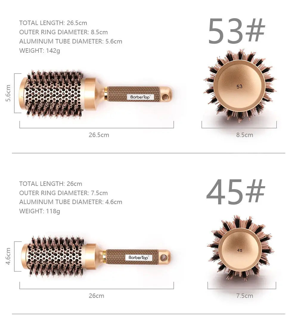 Pro Salon Hairdressing Comb Women's Curling Hairbrush Cylindrical Hairdresser Brushes Barbershop Styling Tool Accessories Tools