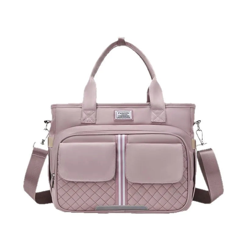 Multifunctional Insulated Picnic Bag Reusable Colorful  large capacity lunch bag with double pockets, portable lunch bag