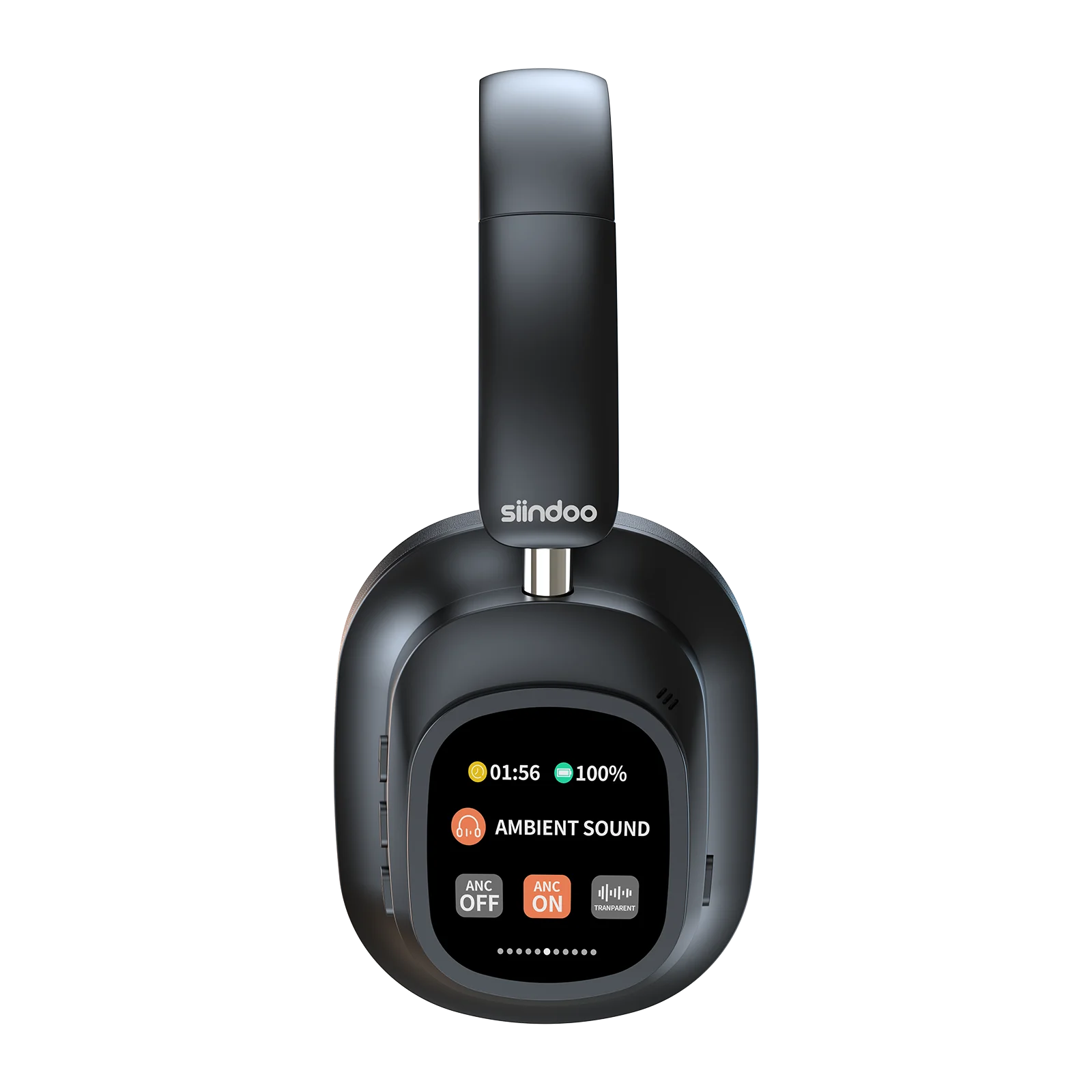 Siindoo JH-ANC930Plus Active Noise Cancelling Headphones, Hybrid Wireless Headphone With Multi Magnetic Touch Control LED Screen