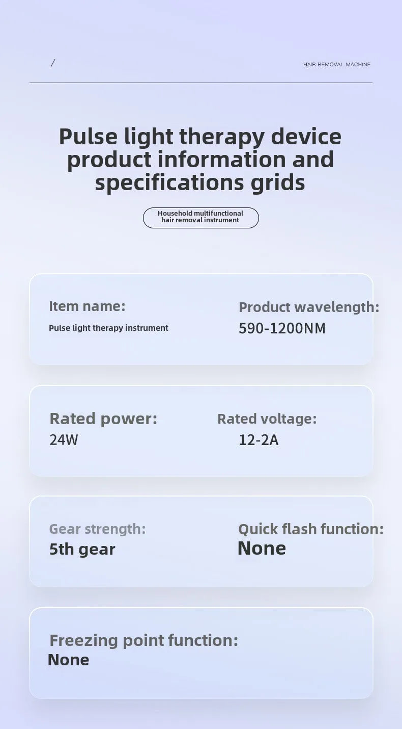 Portable IPL Laser Hair Removal Device with Ice Cooling System Painless for Smooth Skin
