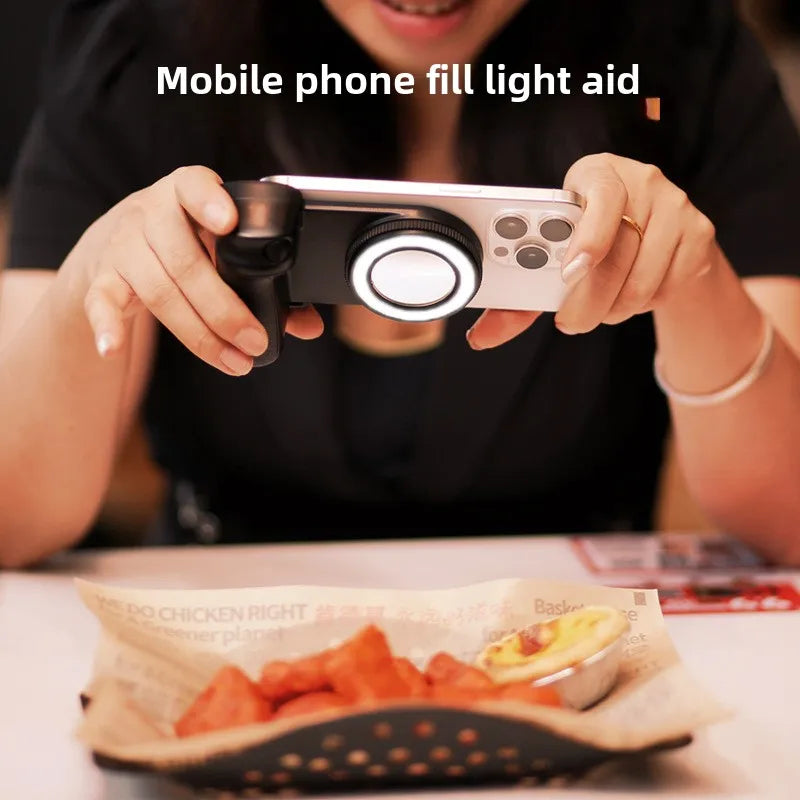 2025 Smartphone Camera Shutter Grip Bluetooth Selfie Handle Camera Photo Stabilizer with Fill Light for Iphone Android MagSafe