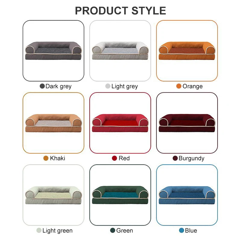 Winter Pet Dog Bed Sofa Deep Sleep Memory Foam Dog Bed Small Medium Large Square Thickened Warm Mat Kennel Dog Products