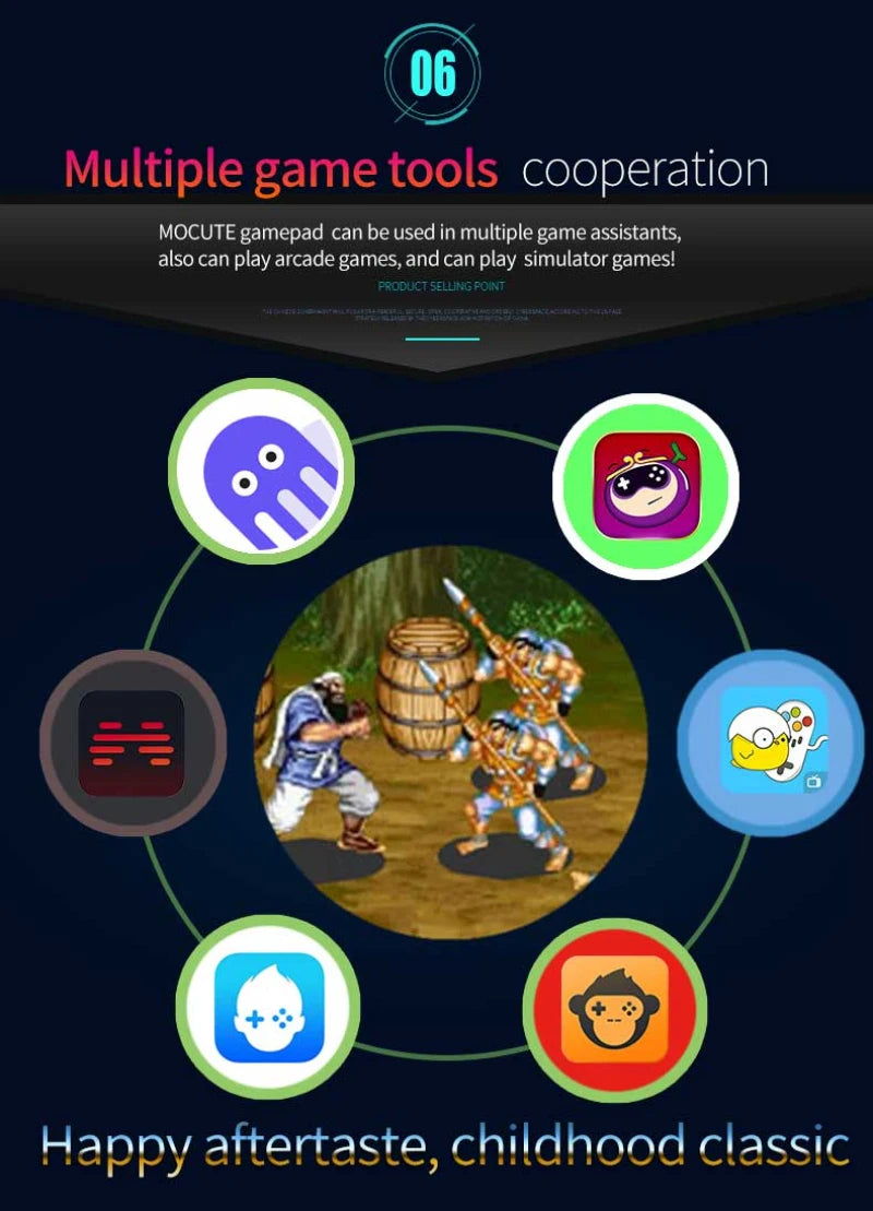 Cell Phone Gamepad Joystick For iPhone Android Control Bluetooth Controller Trigger Pubg Mobile Game Pad Gaming Cellphone Mando