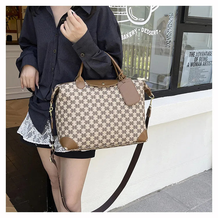 2025 New Large-Capacity Portable Tote Bag — Fashionable, Leisure & Travel-Ready, Versatile Shoulder/Crossbody Bag for Women