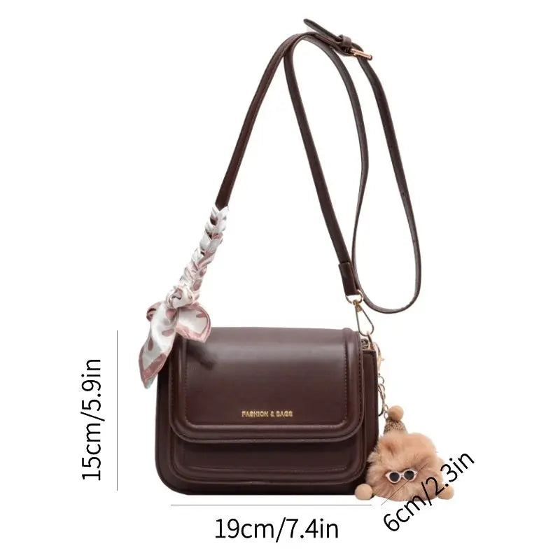 Leather Shoulder Bag Purse for Women - Fashion Crossbody Bags Underarm Bag Small Square Satchel Handbag
