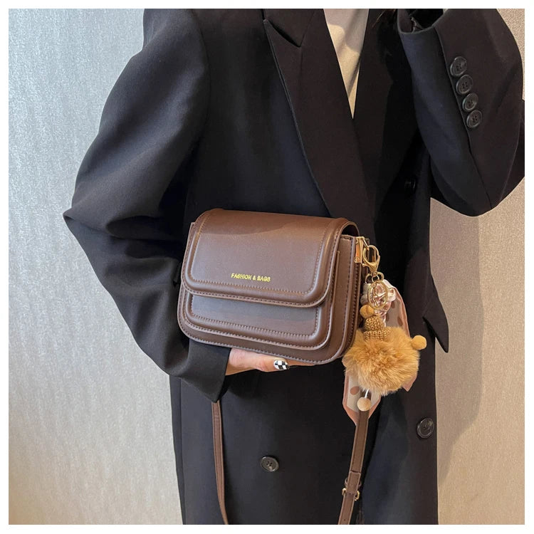 Leather Shoulder Bag Purse for Women - Fashion Crossbody Bags Underarm Bag Small Square Satchel Handbag