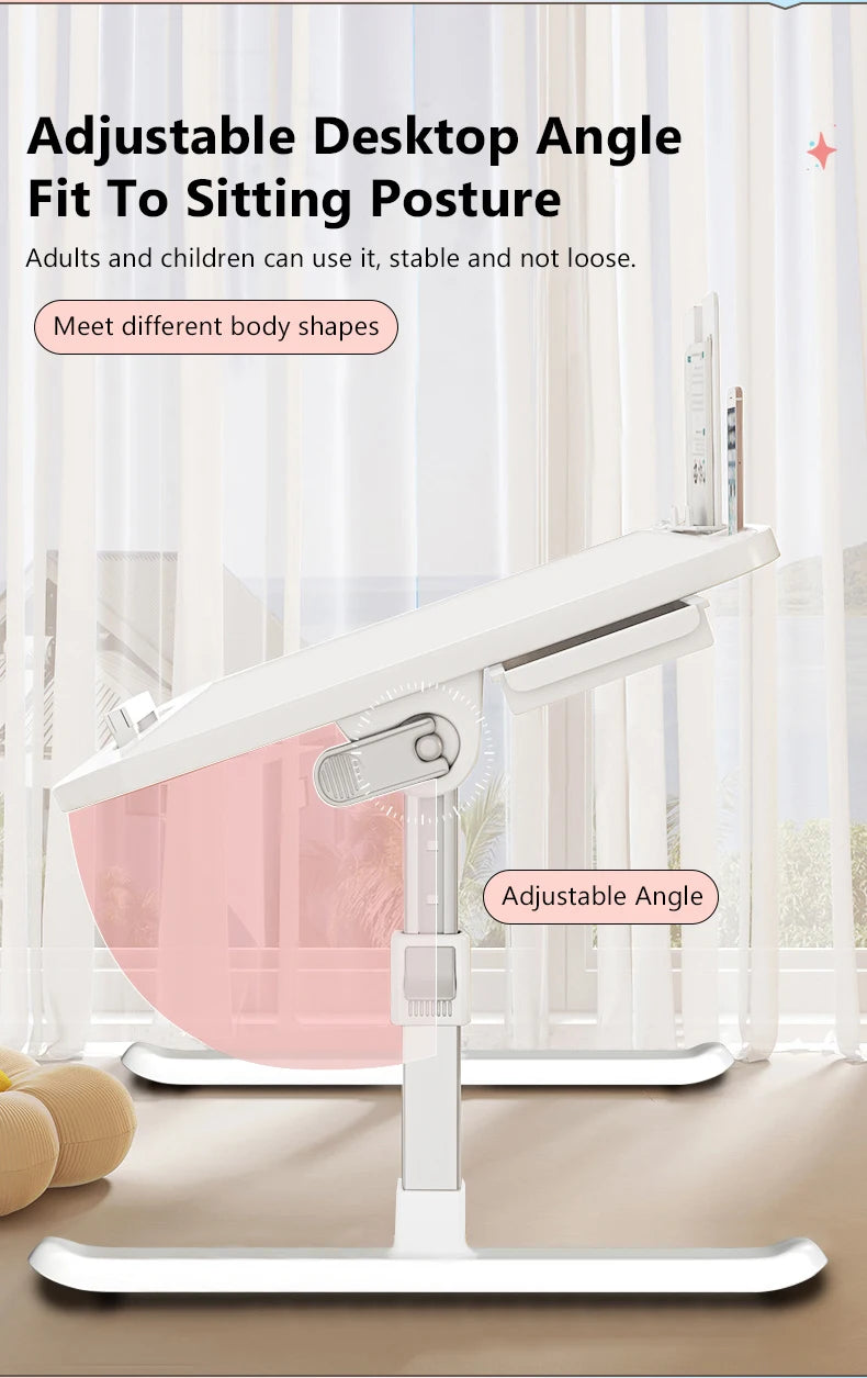 Laptop Desk Foldable Bed Table Adjustable Computer Desk Office Desk Children's Study Desk Bedroom Living Room Desk Adjustable