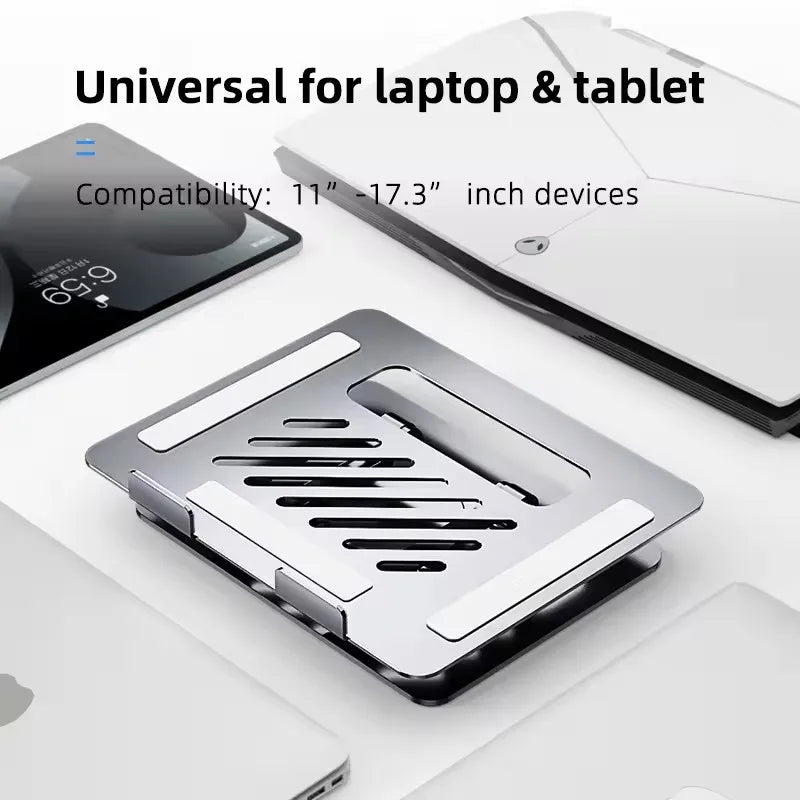 360 Swivel & Adjustable Laptop Stand for Desk Foldable & Portable Computer Stand for All Laptops up to 15.6 inches
