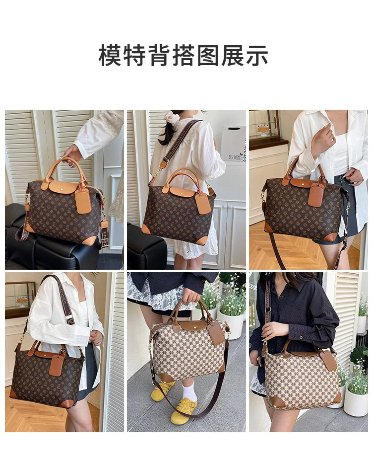 2025 New Large-Capacity Portable Tote Bag — Fashionable, Leisure & Travel-Ready, Versatile Shoulder/Crossbody Bag for Women