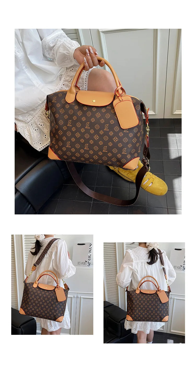 2025 New Large-Capacity Portable Tote Bag — Fashionable, Leisure & Travel-Ready, Versatile Shoulder/Crossbody Bag for Women