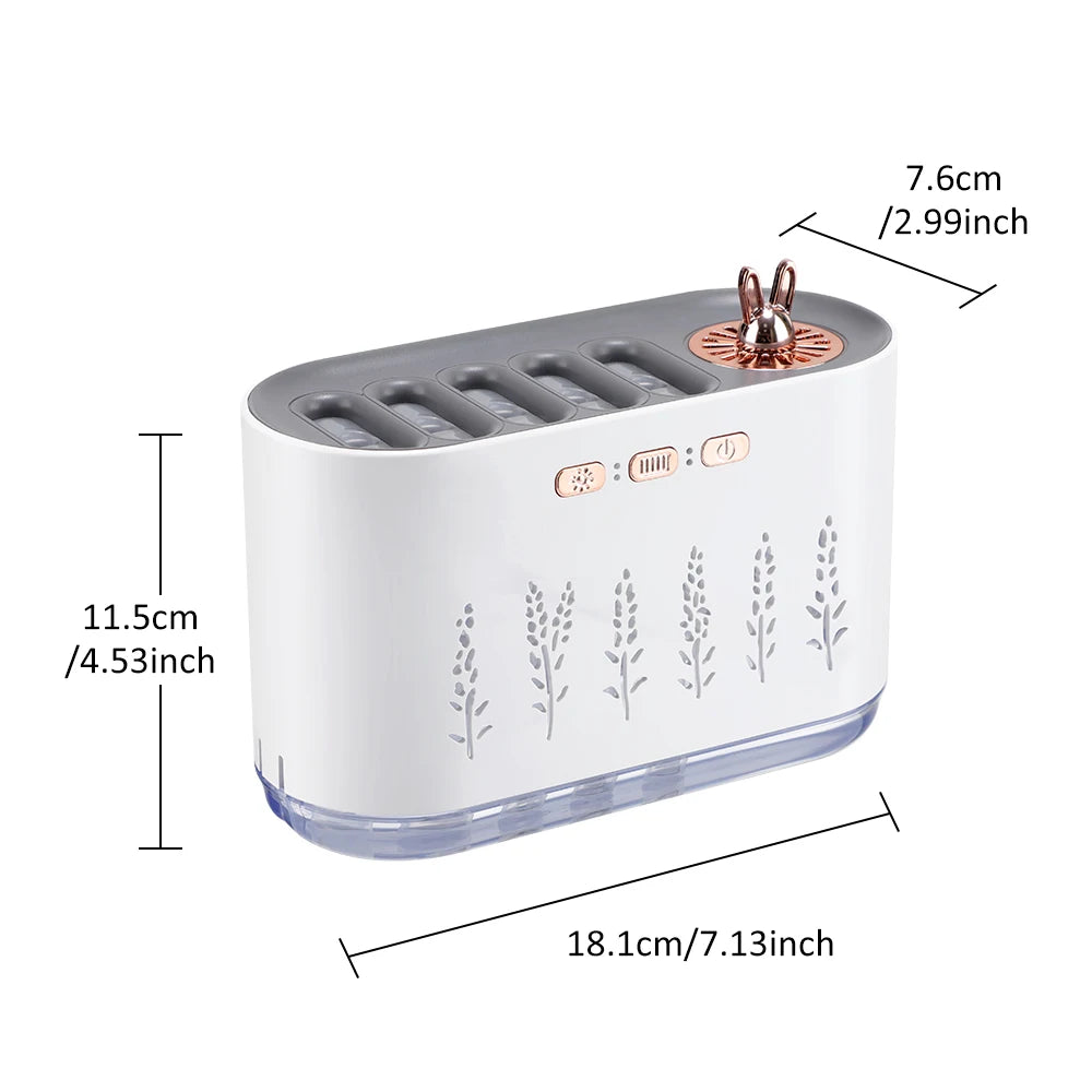 700ml Air Humidifier USB Essential Oil Diffuser 7 LED Lights Aromatherapy Mist Maker Humidifier for Car Home Bedroom with Timer