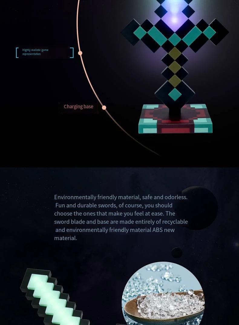 My World Sword Night Lamp Decoration Piece Color-Changing Sword Game Peripheral Gift Model Desk Lamp