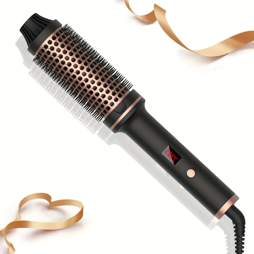 Valentine Gift Hair Curler Straightener Electric Hair Brushes Hot Comb Professional Curling Iron Heated Anti-Scald Thermal Brush