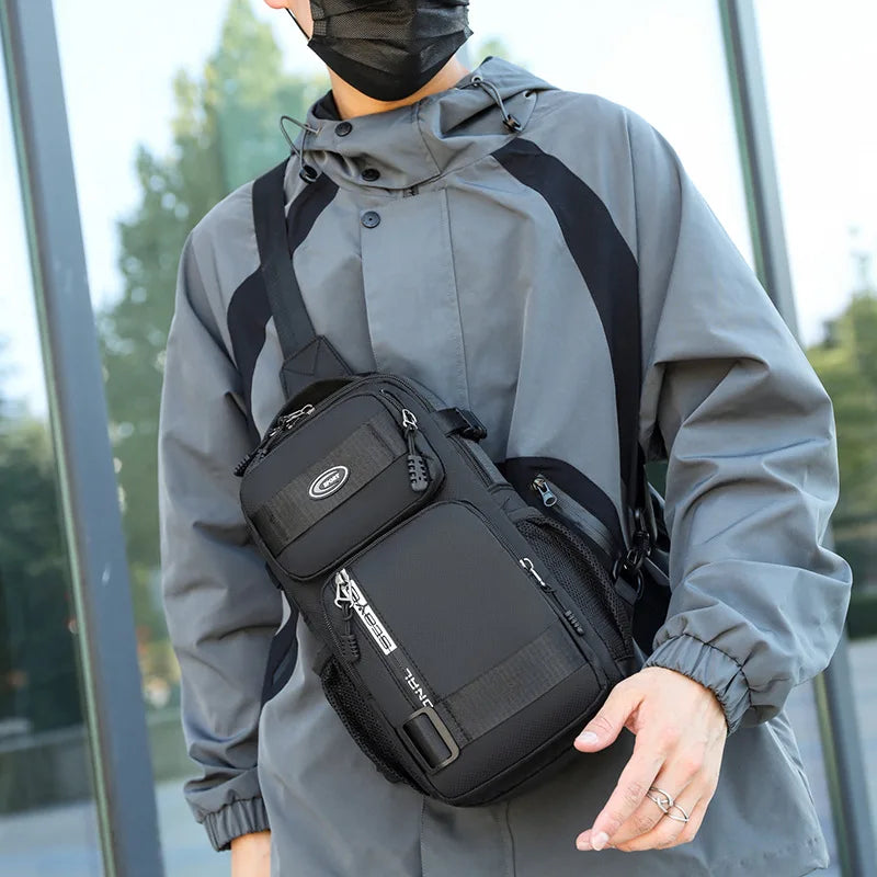 Chest Bag For Men 2024 New Casual Travel Large-capacity Chest Bag Fashion Trend Men's Shoulder Bag Crossbody Outdoor Backpack