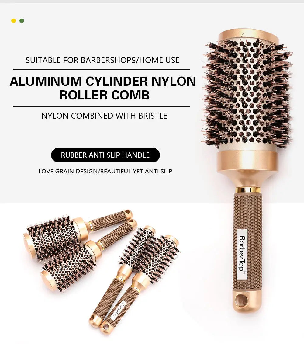 Pro Salon Hairdressing Comb Women's Curling Hairbrush Cylindrical Hairdresser Brushes Barbershop Styling Tool Accessories Tools