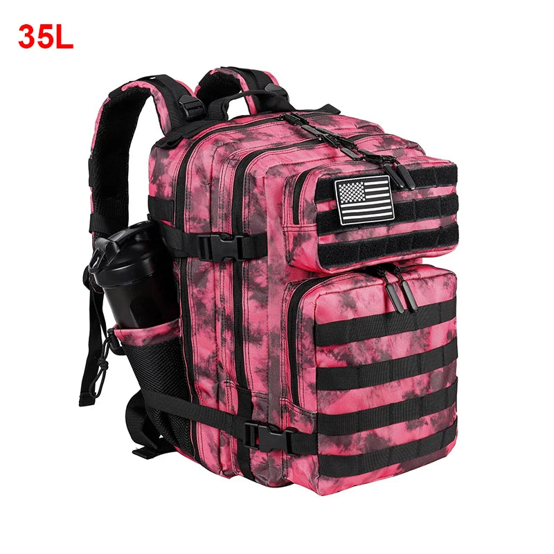 LHI 25L/35L/45L Gym Backapck Tactical Athlete Sports Fitness Bag Exercise Workout Weekend Travel Daypack with Bottle Holder