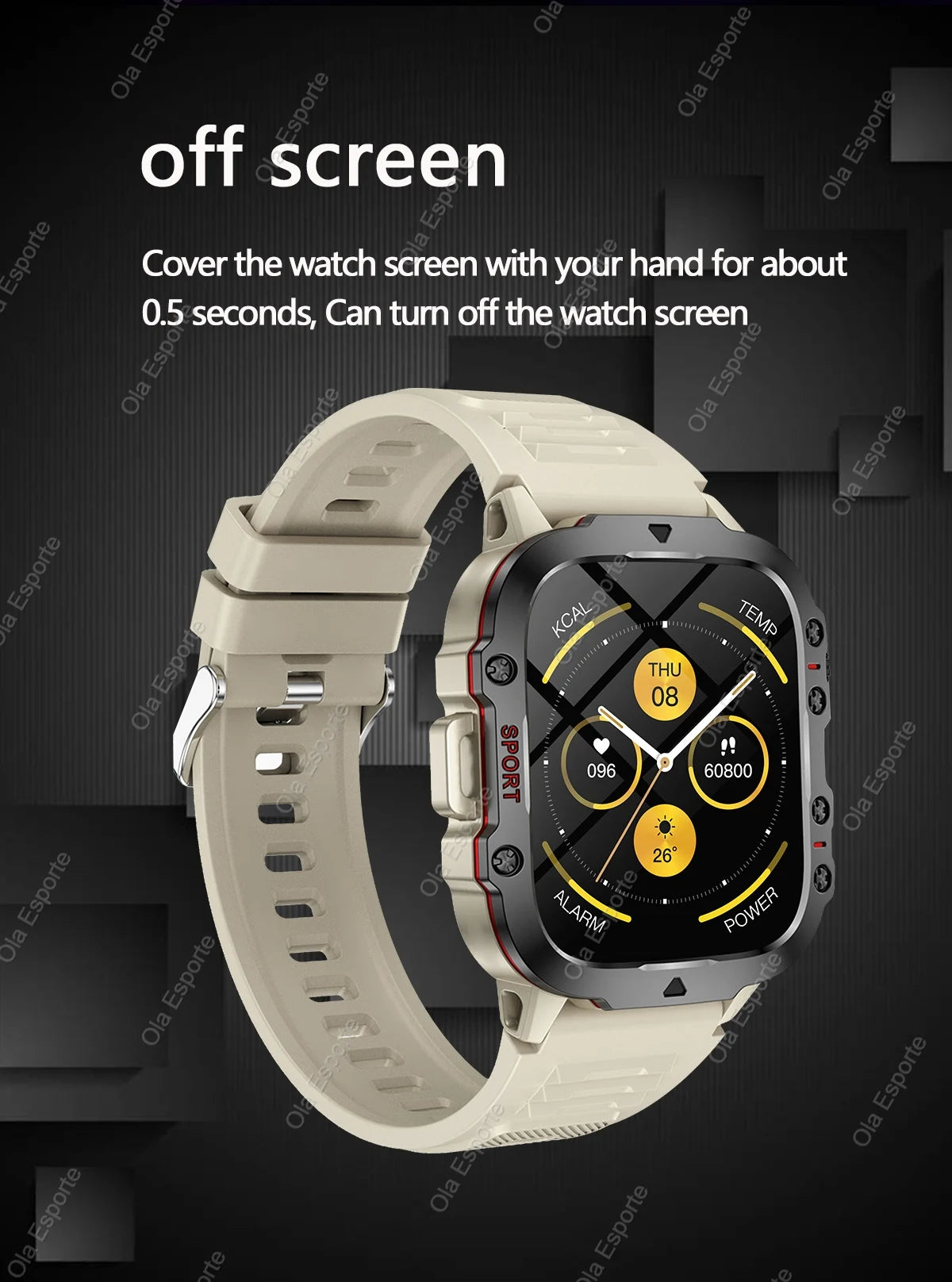 New Military GPS Smartwatch LED Flashlight Fitness IP68 Waterproof Outdoor Sports Tracker Bluetooth Calls Smart Watch Men Women