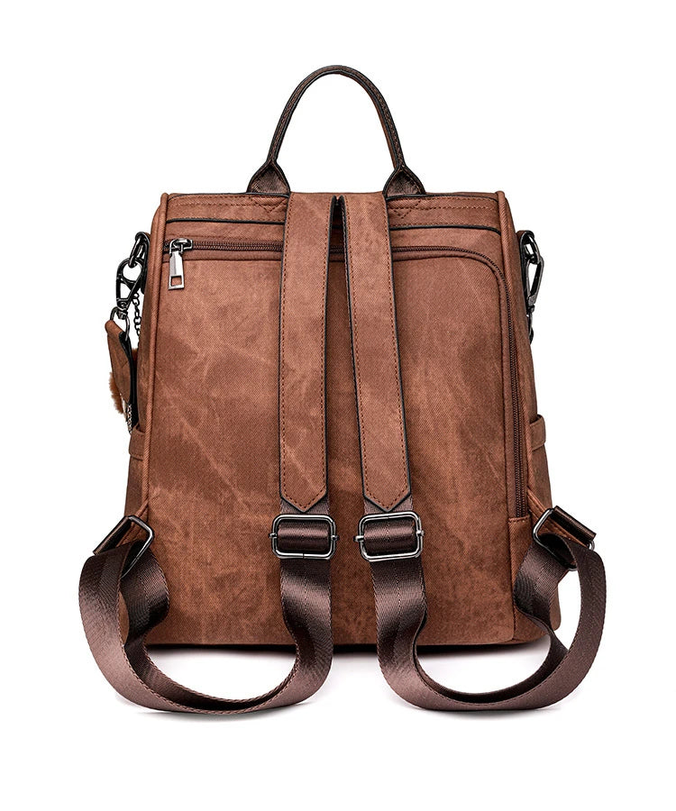 Womens Purse Leather Backpack Purse for Women Fashion Backpack Ladies Designer Ladies Shoulder Bags for Travel College Work