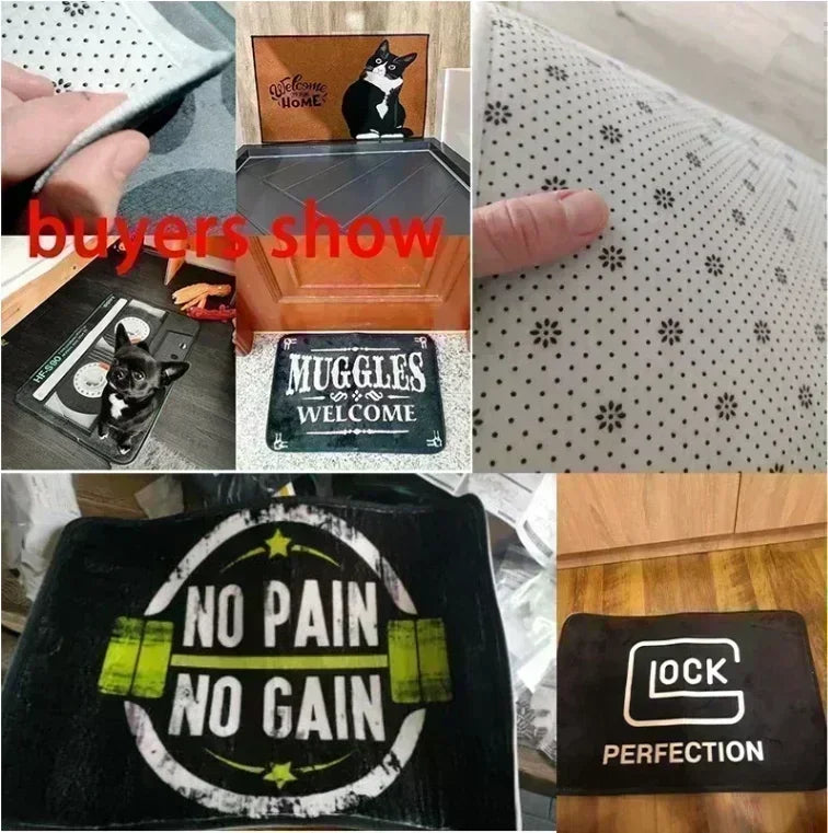 2D Flat Optical Illusion Non-slip Doormat Easy To Clean Perfect for Front Door Entryway Bedroom Laundry Room Area Door Mat Home