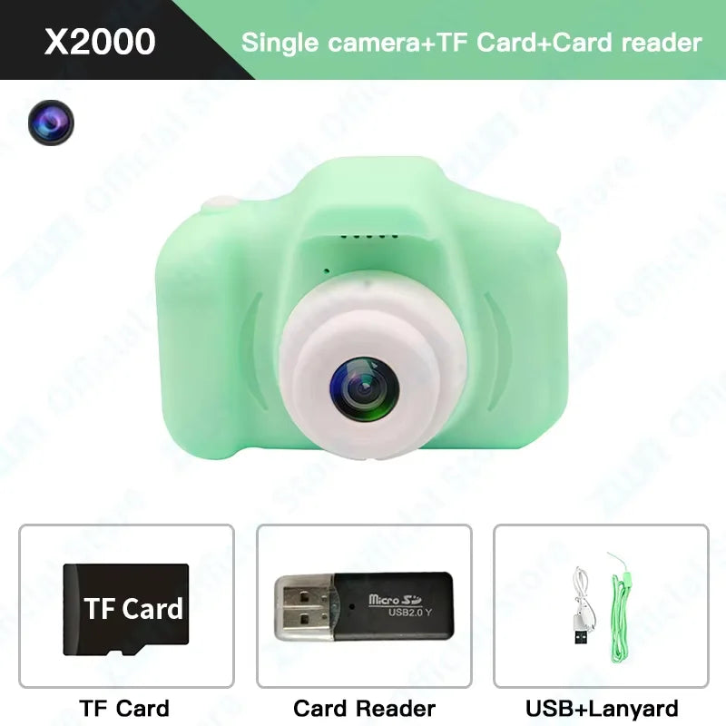 ZWN Children Digital Cameras 1080P HD Camera Video Toys 2 Inch Color Display Outdoor Camera SLR Camera Kid Toy+TF Memory Card
