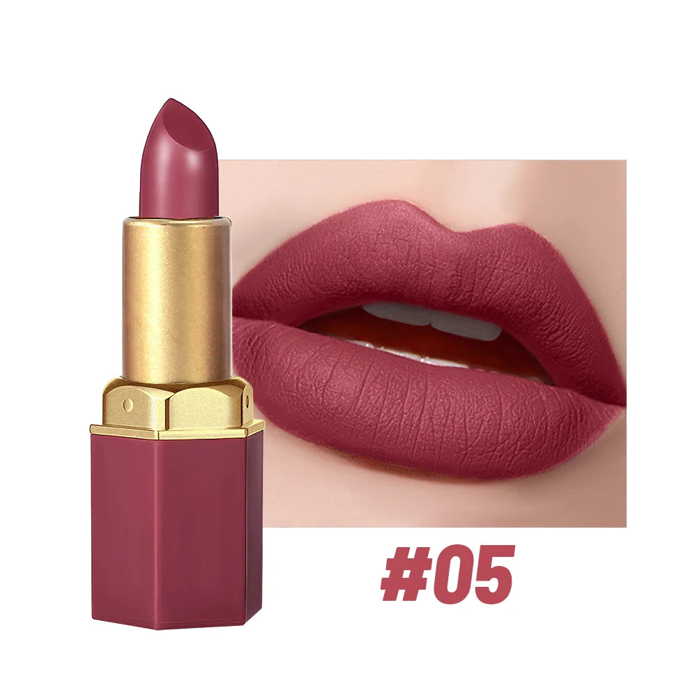 SAM SUGAR 6-Color Matte Lipstick ,  Non-Stick Cup Long-Lasting Velvet Finish, Smooth Matte Lip Color Waterproof Smudge-proof